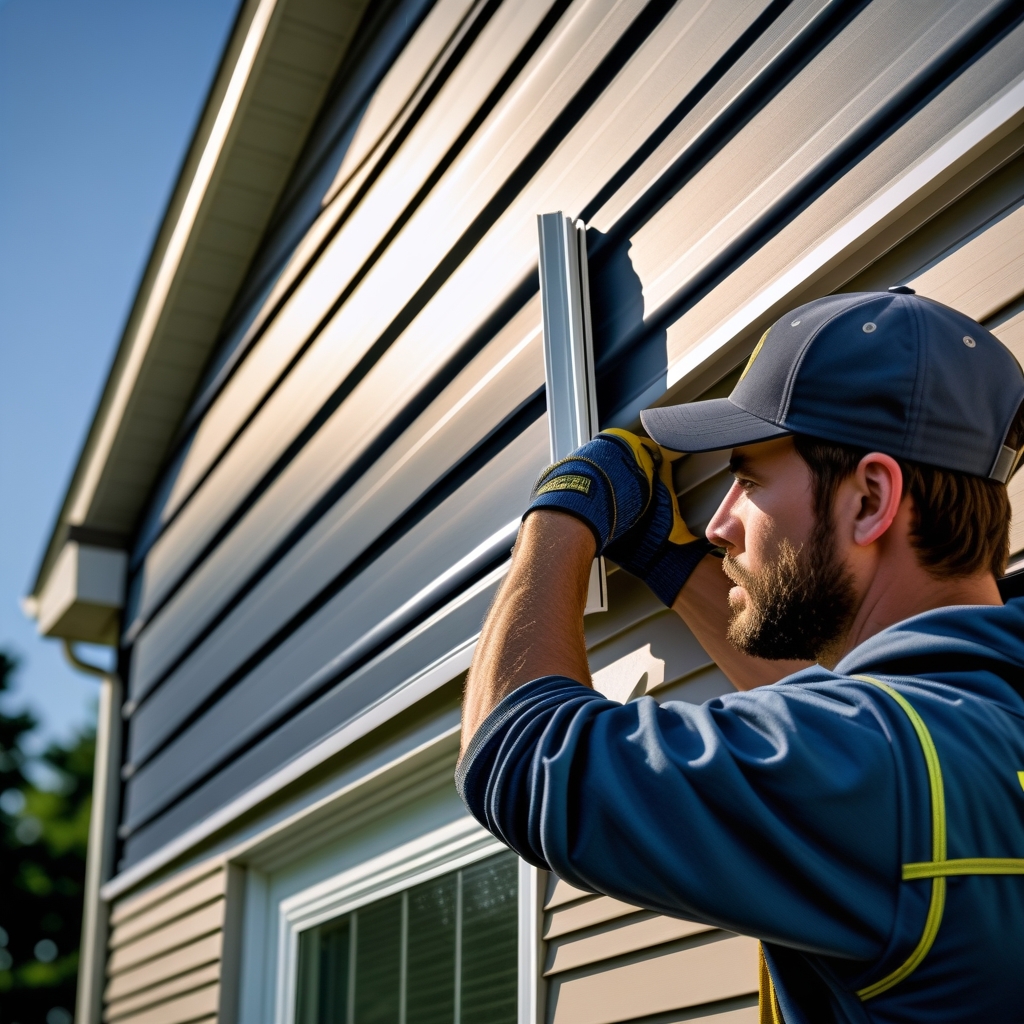 Premium vinyl siding installation showing detailed craftsmanship