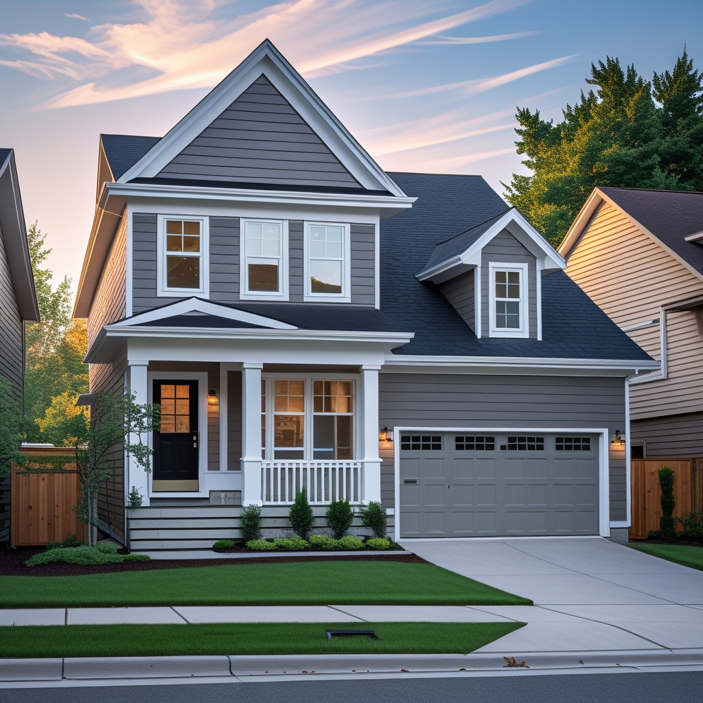 Stunning home exterior renovation showcasing beautiful new siding and roofing